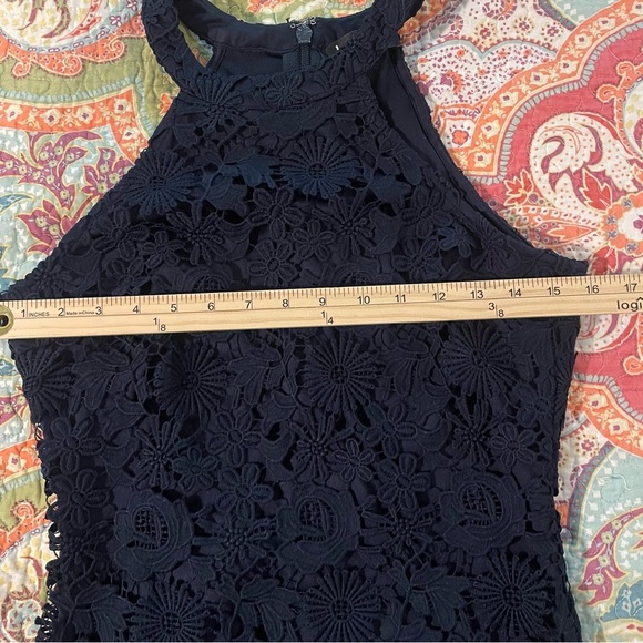 Lulu's Navy Floral Mini Dress - Picture 5 of 9